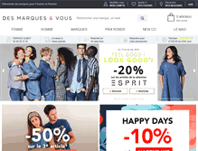 Tablet Screenshot of des-marques-et-vous.com